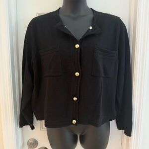 NEW Black Cardigan with Gold Buttons